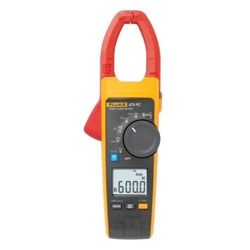 Fluke 375 FC CAL True RMS Clamp Meter with calibration certificate, 600 A AC/DC